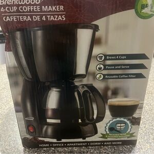 Brentwood Black Coffee Maker with Reusable Filter